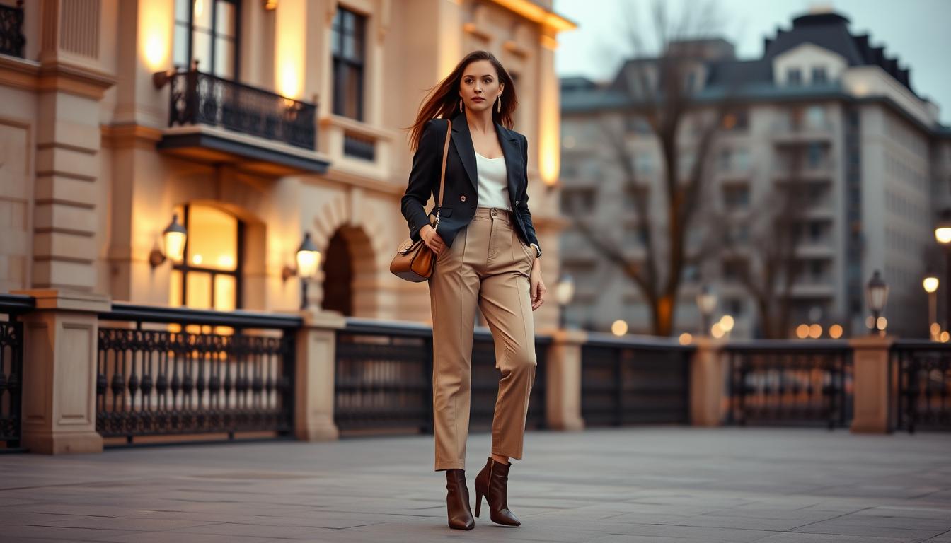 A beautiful woman wearing a casual date night outfit