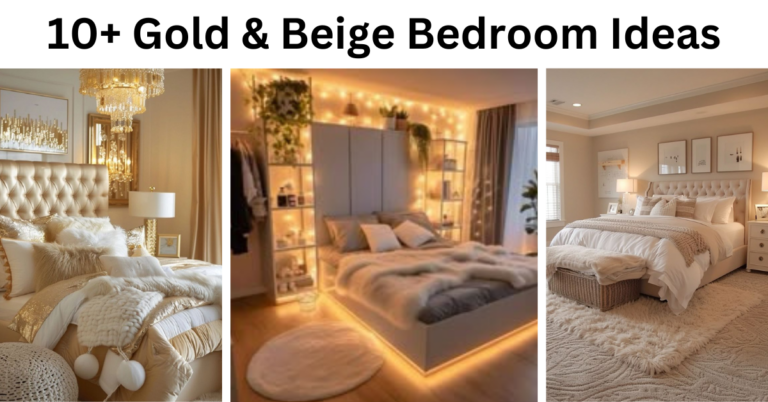 A canvas containing three Gold and Beige Bedroom ideas