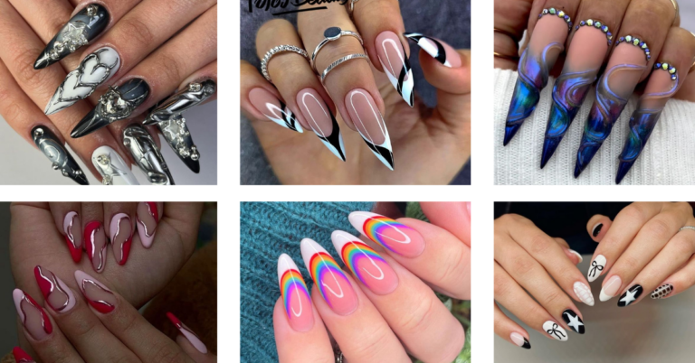 A canvas with beautiful acrylic nails designs